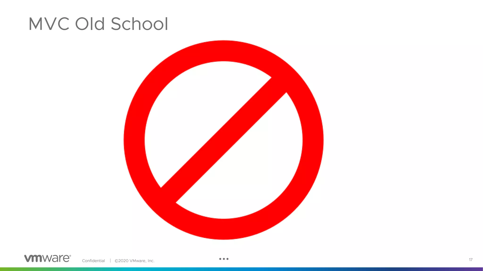 Confidential │ ©2020 VMware, Inc. 17…
MVC Old School
 