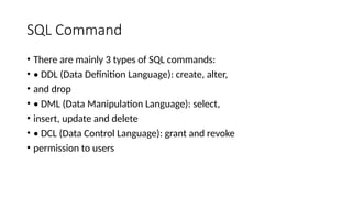 Comprehensive Introduction to SQL, Databases, and Their Applications | PPTX