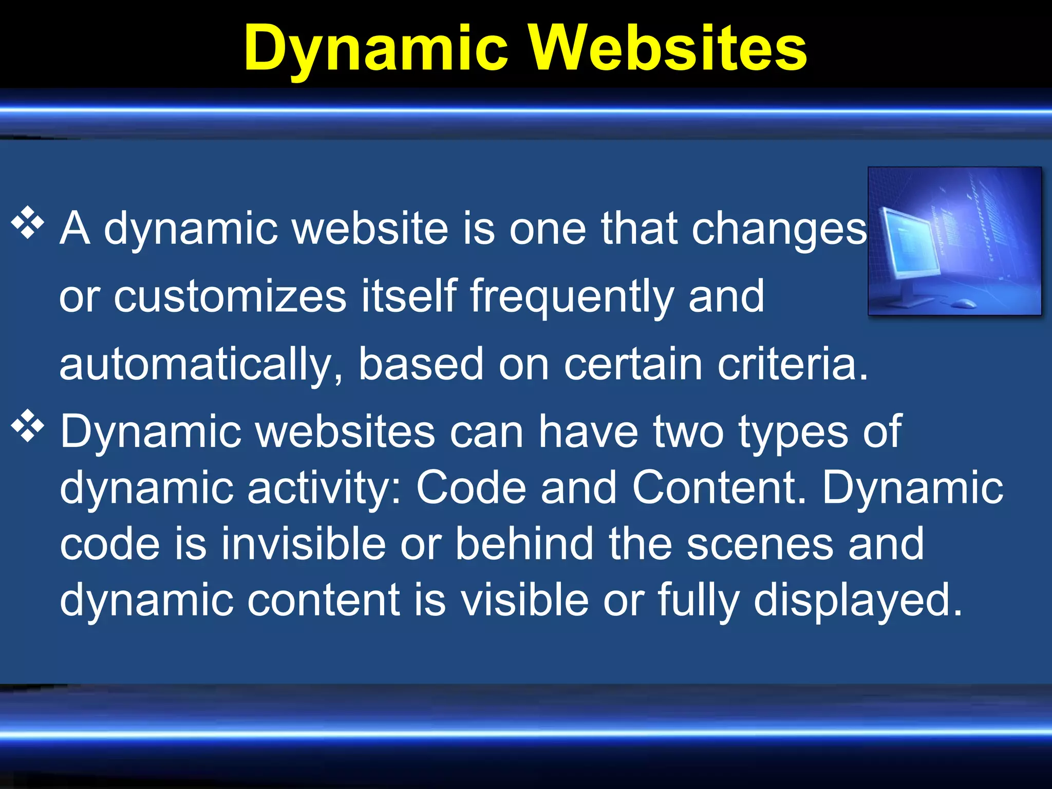 What is static_and_dynamic_web_page | PPT