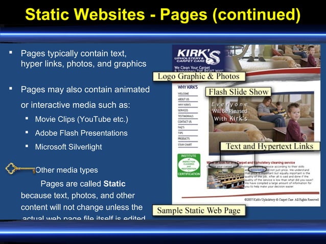 What is static_and_dynamic_web_page | PPT
