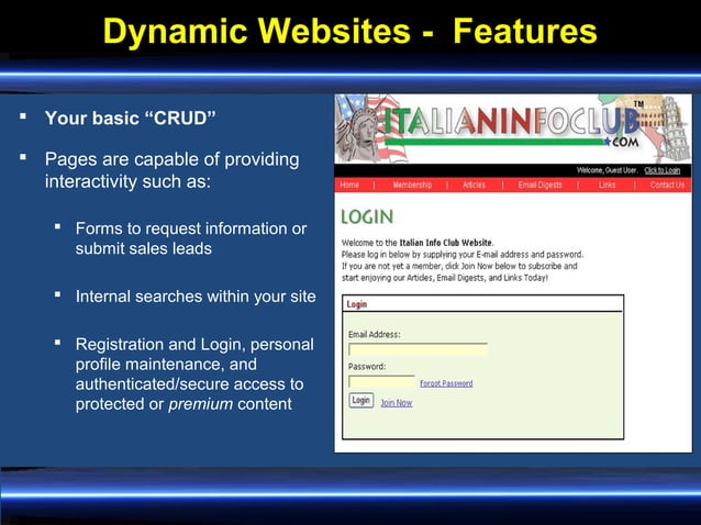 What is static_and_dynamic_web_page | PPT
