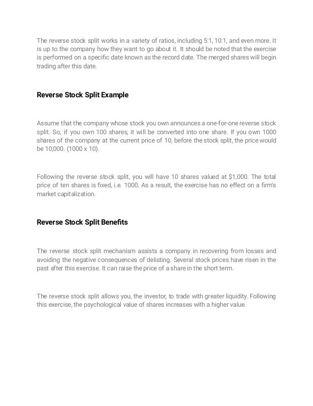 What Is Stock Split Definition, Reasons & Example