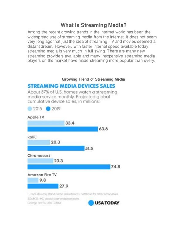 What is streaming media