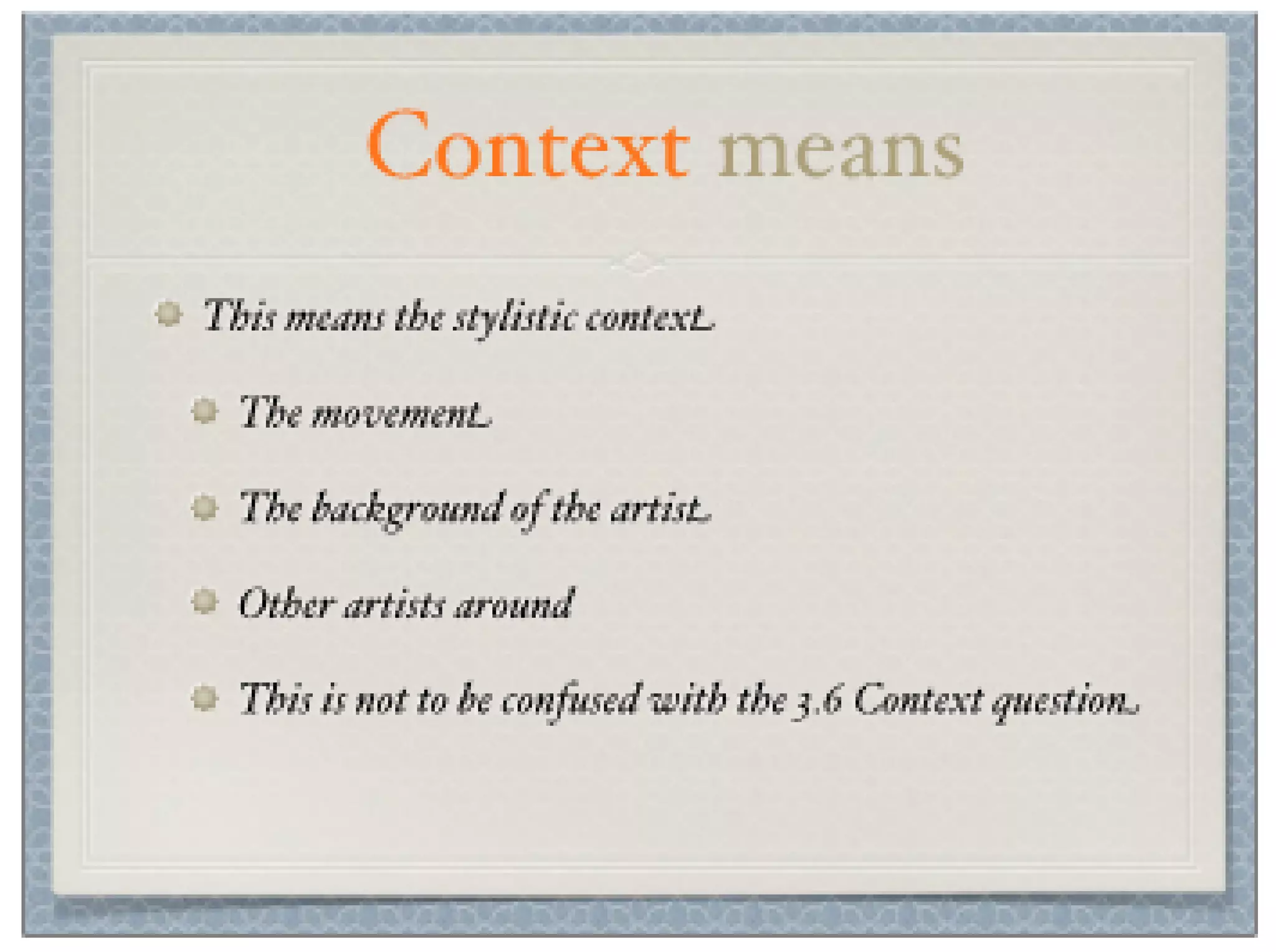 The meaning of style in art ppt