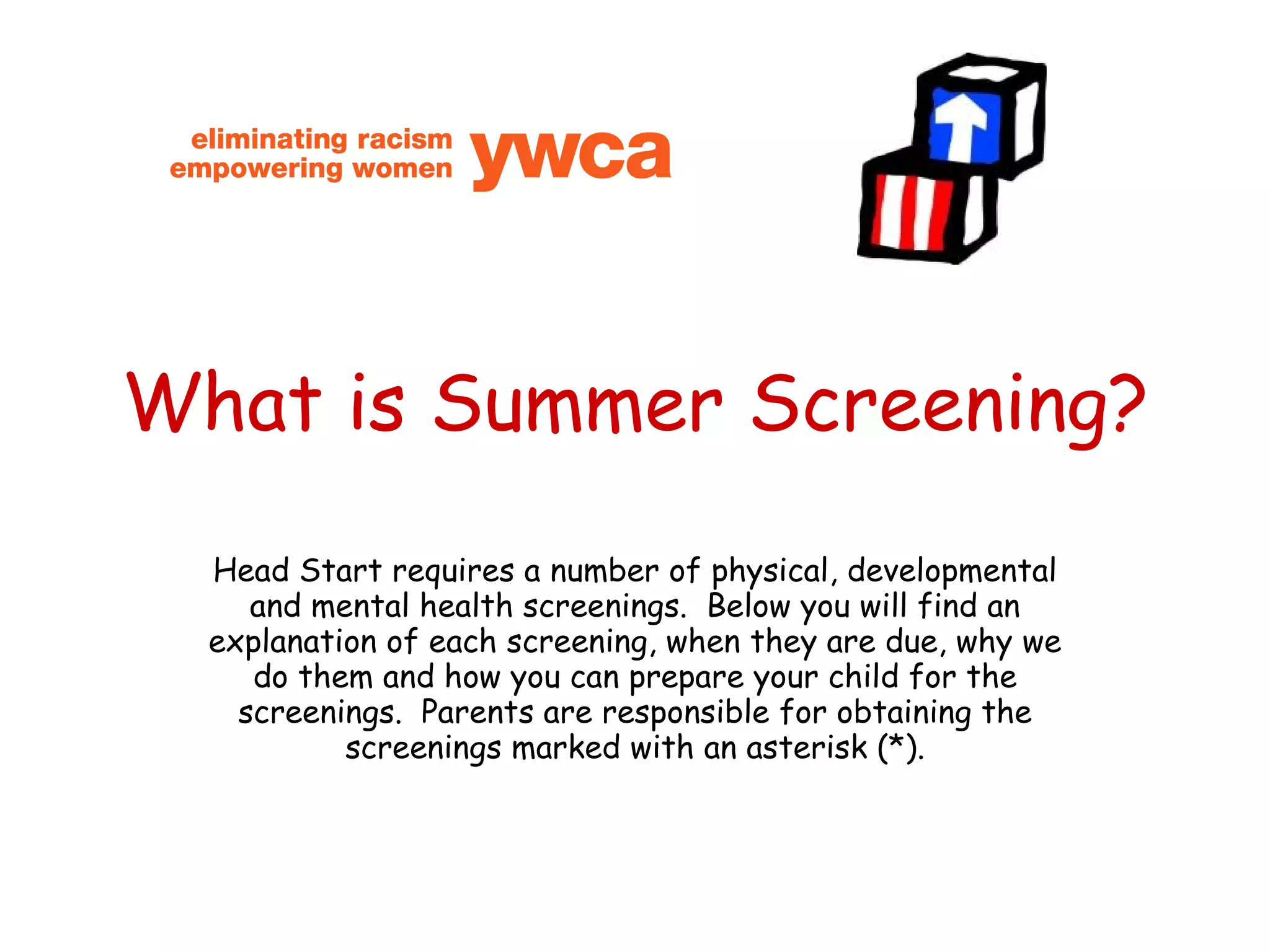 What Is Summer Screening | PPT