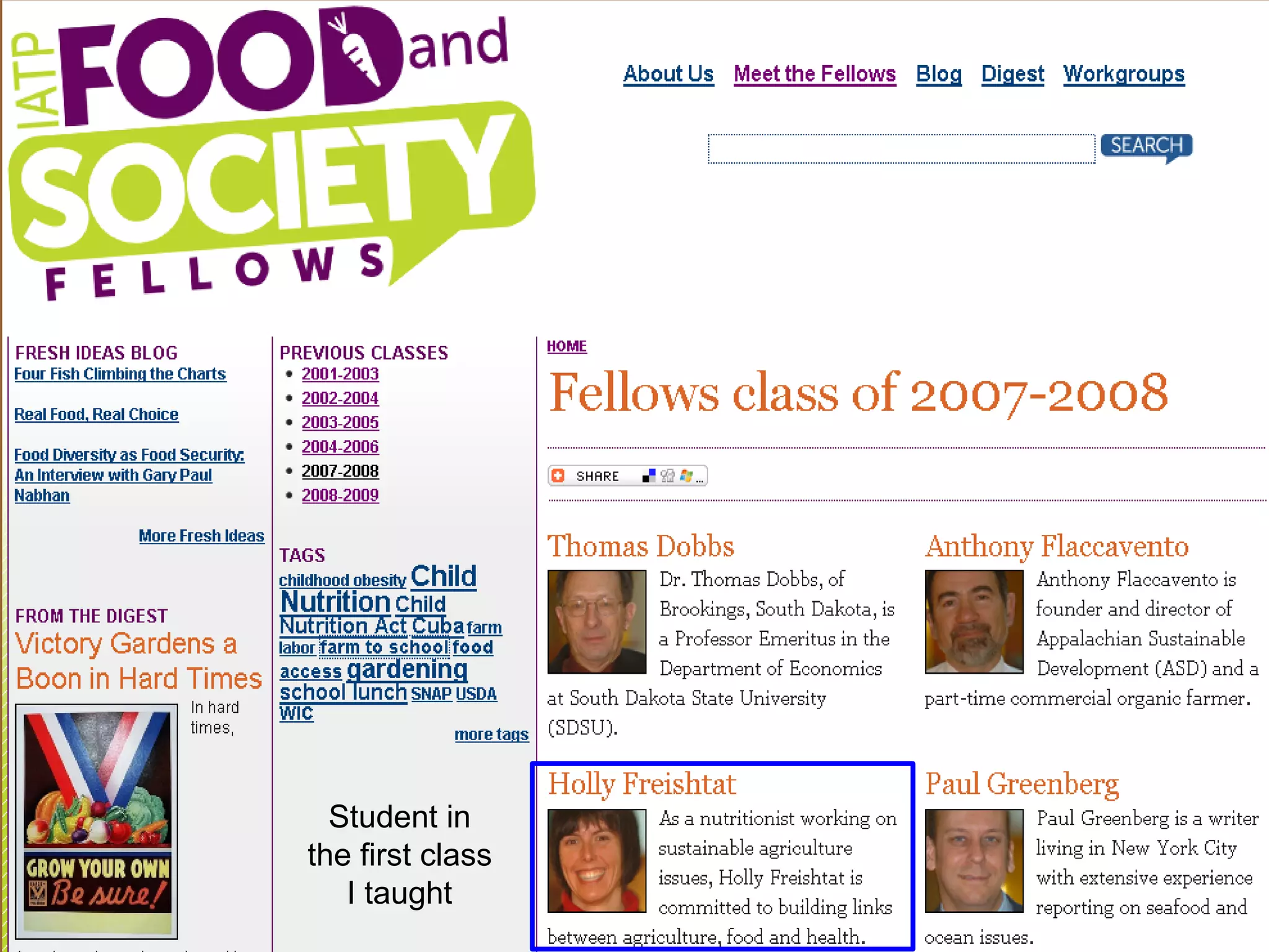 Student in
the first class
   I taught
 