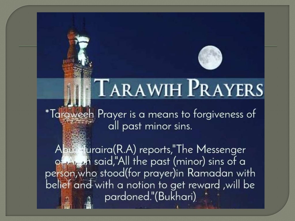 What is Taraweeh prayer