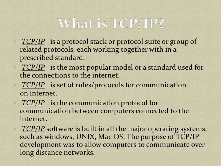 What is TCP/IP