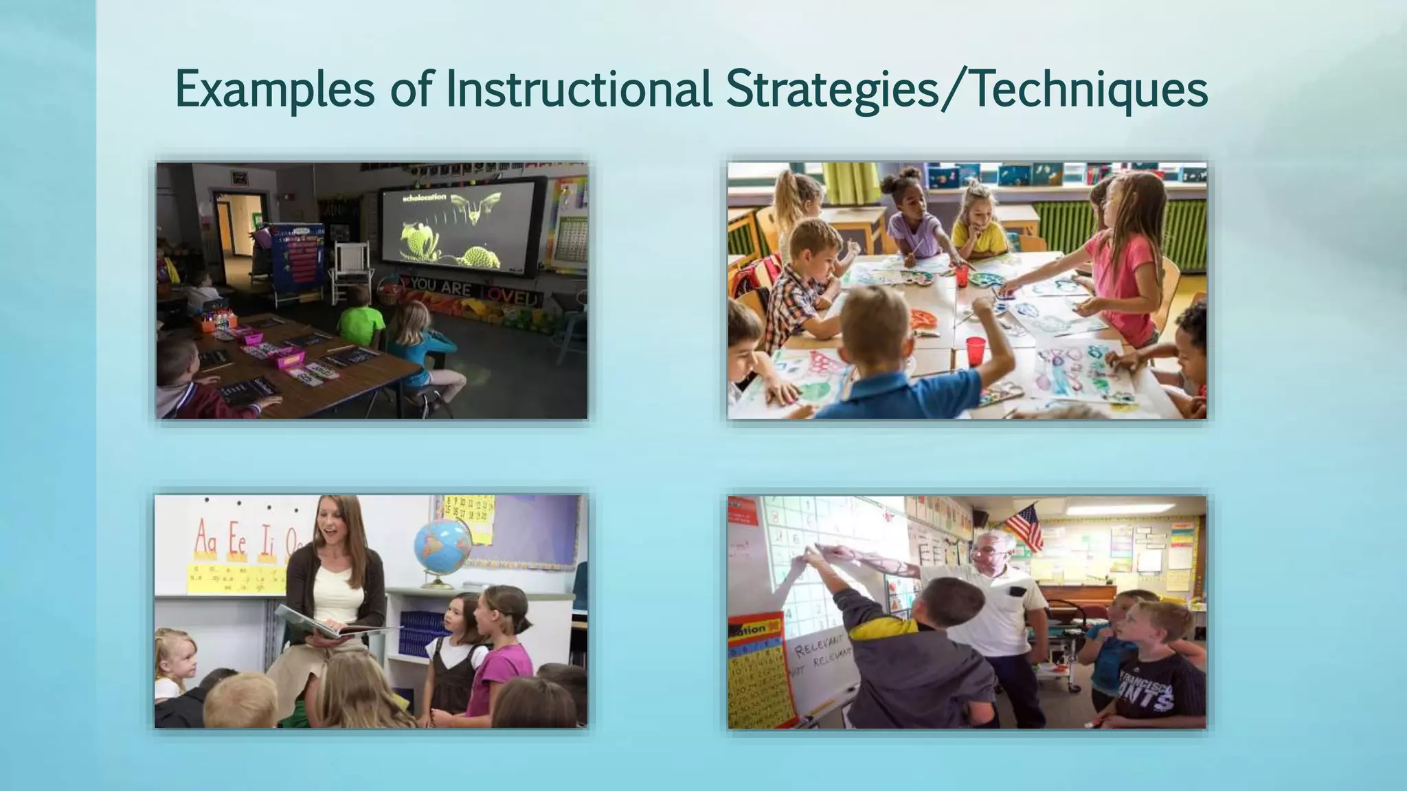 Examples of Instructional Strategies/Techniques
 