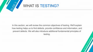 What is testing | PPT