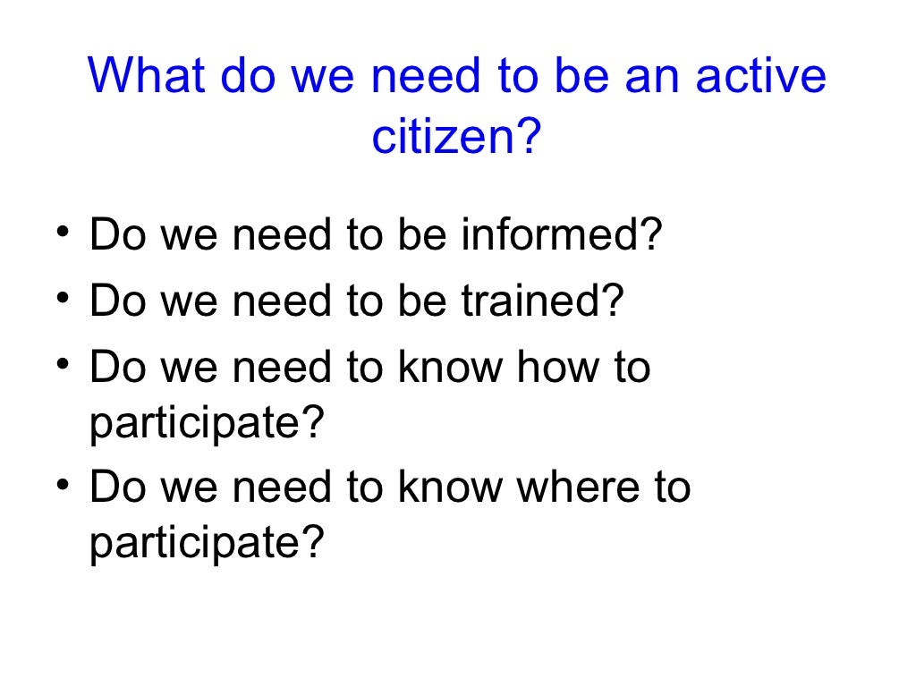  what is active citizenship 