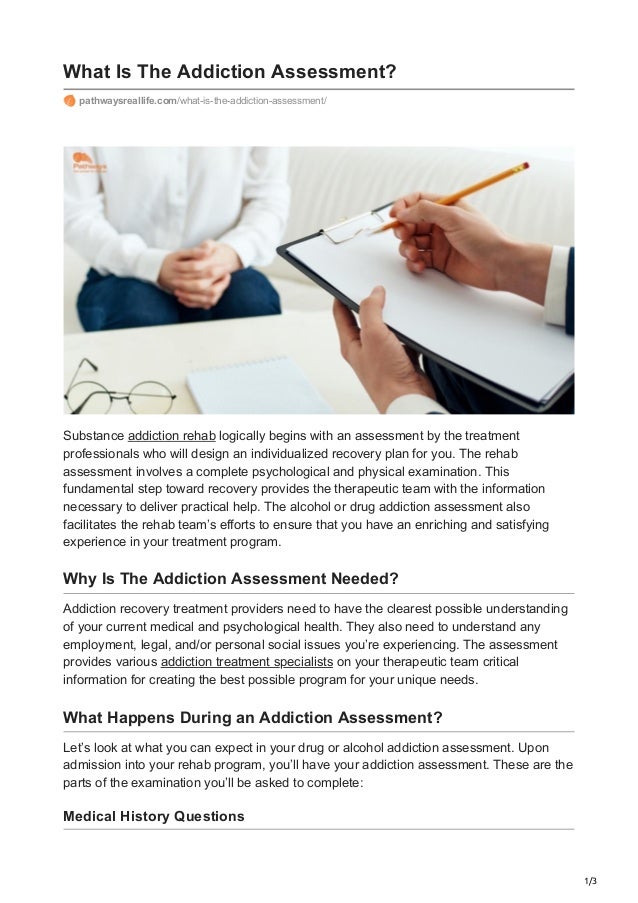 What Is The Addiction Assessment?