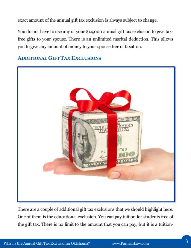 What Is The Annual Gift Tax Exclusion In Oklahoma