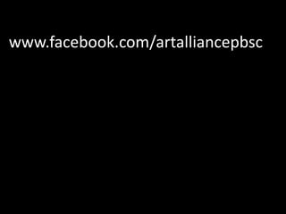 JOIN ON FACEBOOK!

Or subscribe to feed for all
updates, meetings, trips, etc.

www.facebook.com/artalliancepbsc
 