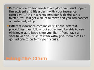 What is the auto body repair process (1) | PPT