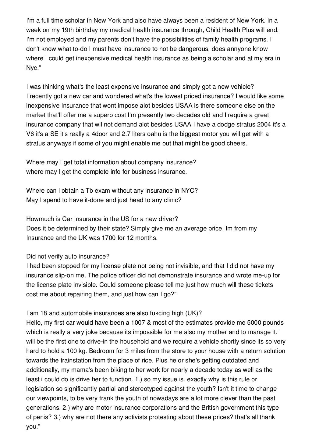 What is the average cost of auto insurance for a 19 year