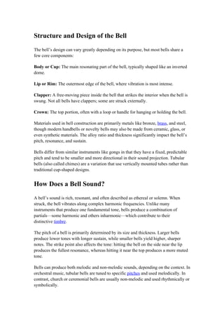 What Is the Bell? History, Design and How to Play | DOCX