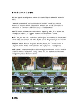 Bell Musical Instruments Catalogue.pdf What Is the Bell? History, Design and How to Play | DOCX