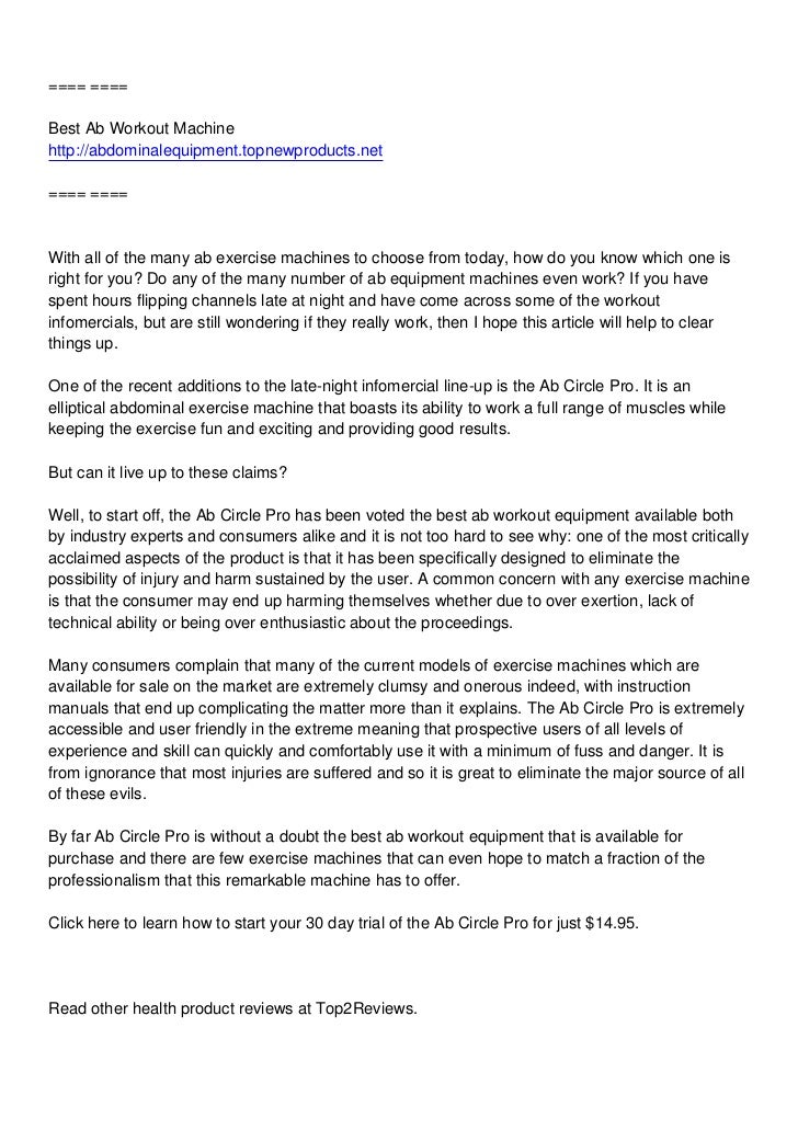 best ab workout equipment