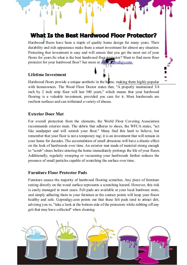 What is the best hardwood floor protector