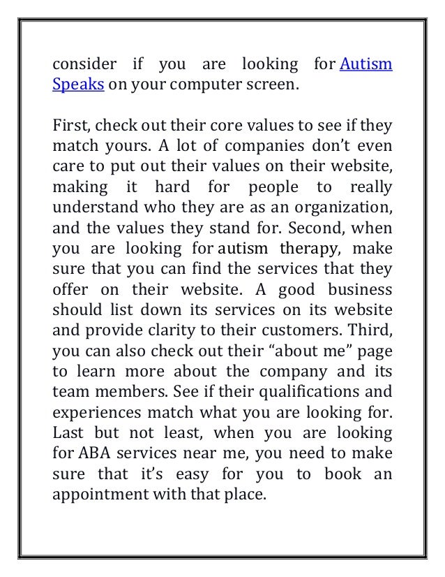 What is the best therapy for autism?