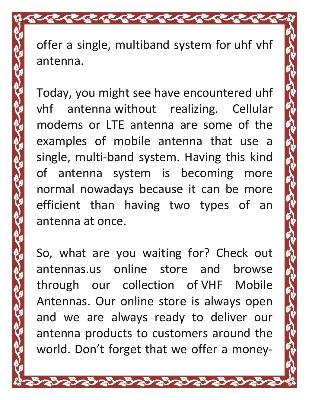 What is the best VHF TV antenna?