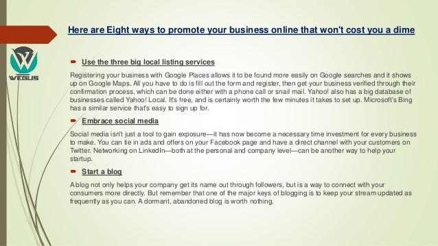 What is the best way to promote any business