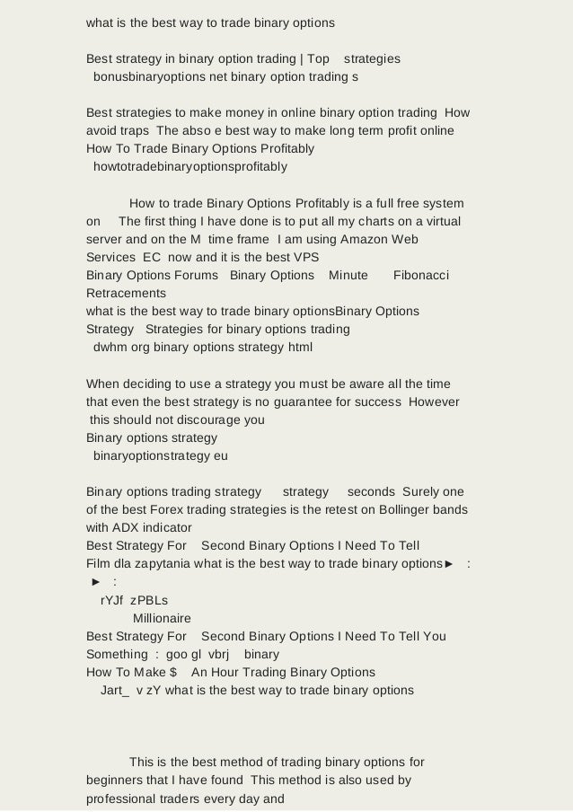 Binary options quiz