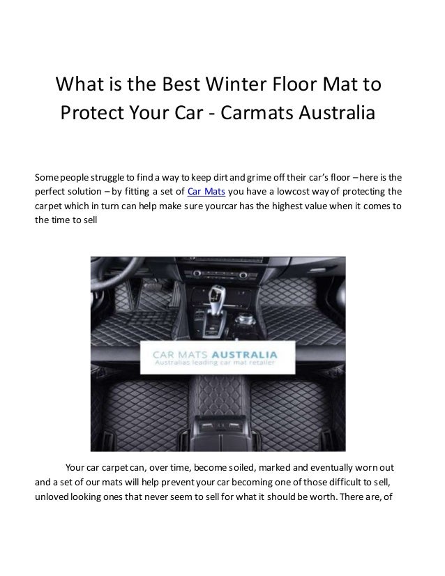 What Is The Best Winter Floor Mat To Protect Your