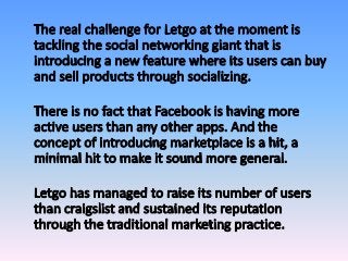 What is the biggest challenge for letgo