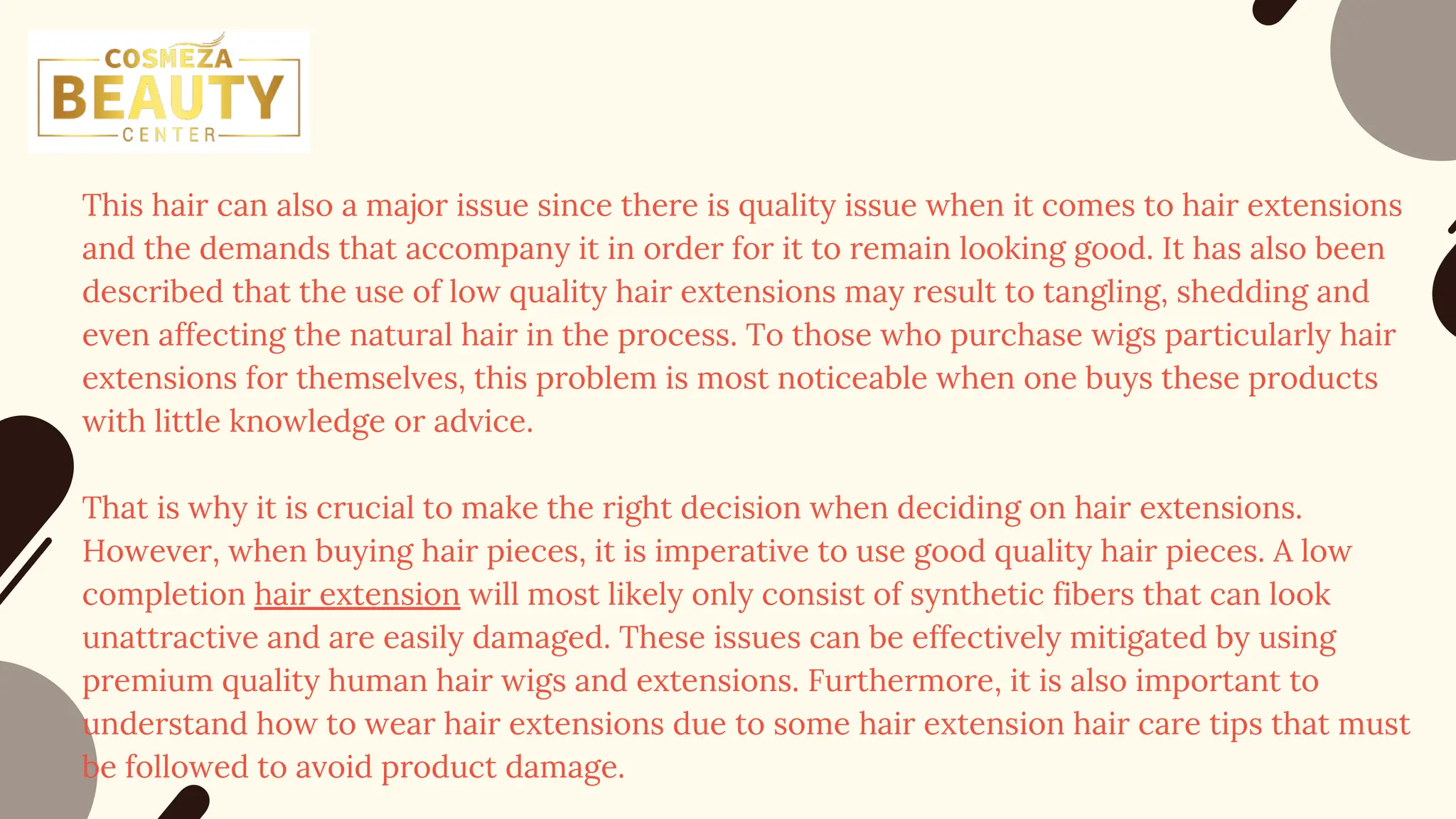 What is the biggest problem with hair extensions | PPT