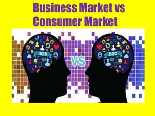 Business Market vs
Consumer Market
 