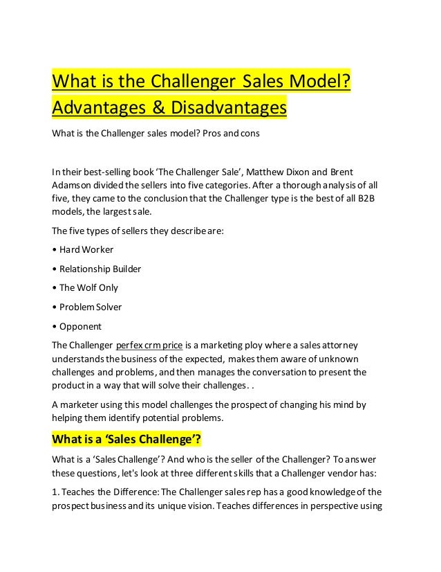Challenger Sales Model Pdf : Complete Guide To The Challenger Sales ...