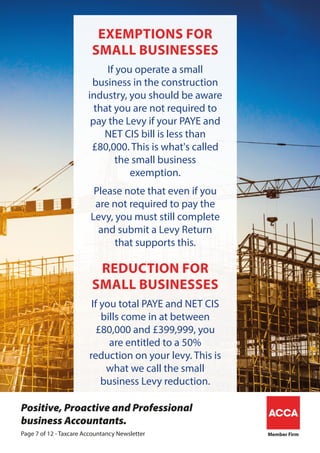 What is the citb levy for construction industry organisations?
