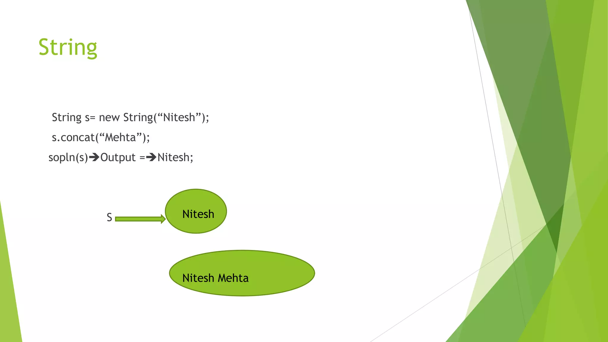 What is the defferent between string and stringBuffer | PPT image.
