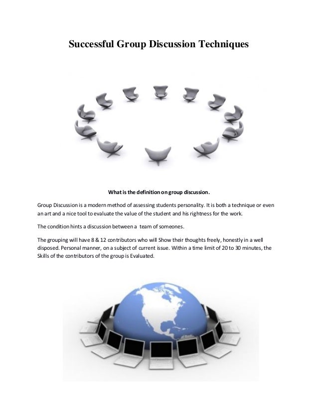 What is the definition on group discussion