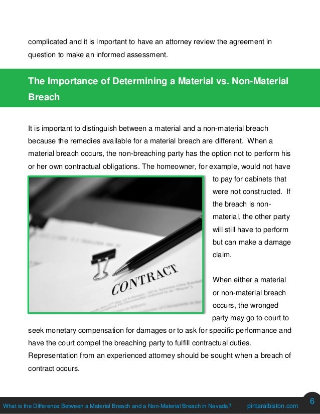 What is the Difference Between a Material Breach and a NonMaterial