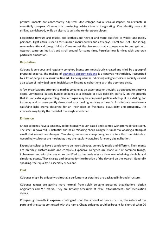 What Is The Difference Between Cheap And Expensive Cologne?