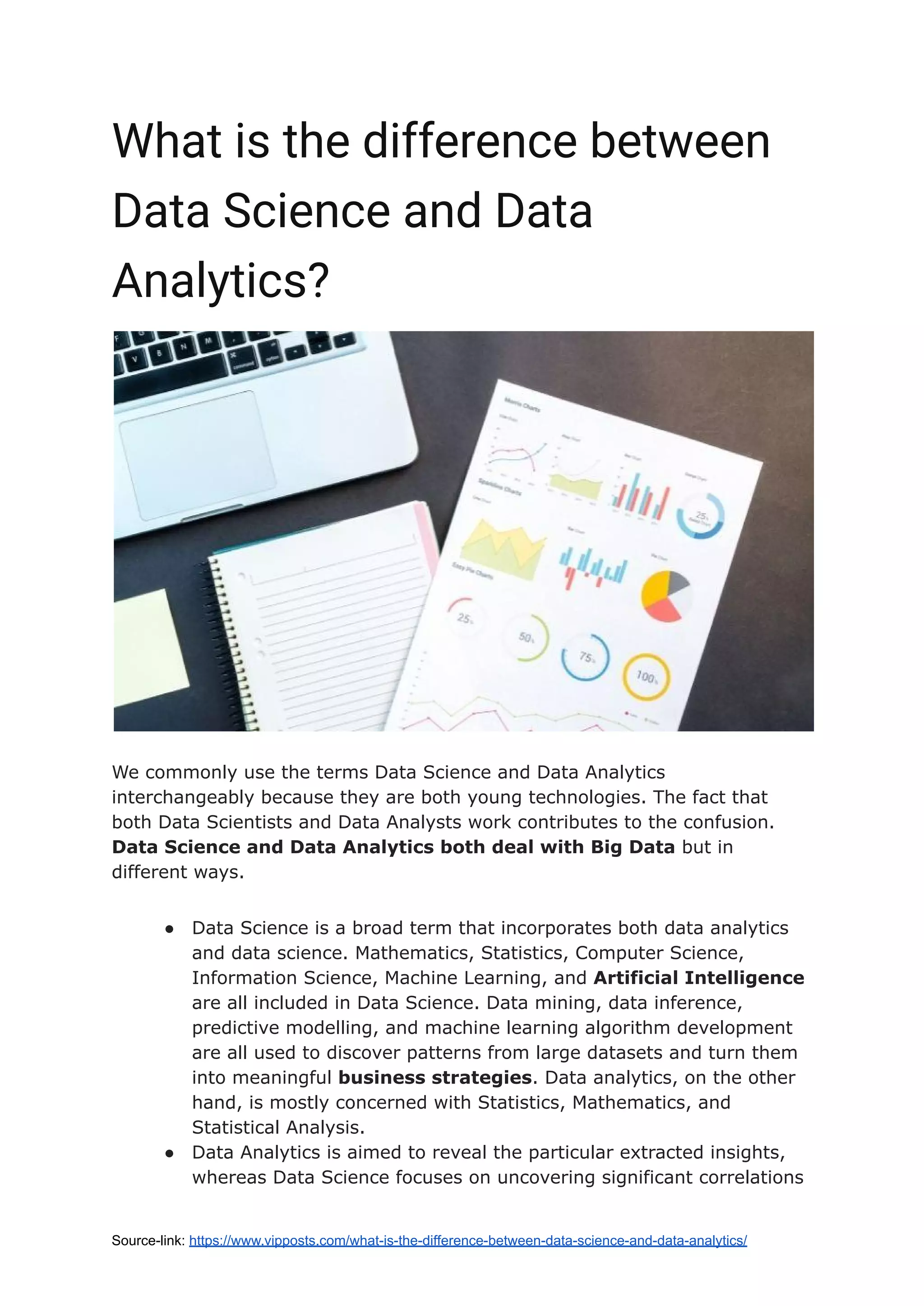 What is the difference between Data Science and Data Analytics.pdf