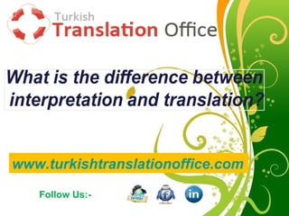 What is the difference between interpretation and translation | PPT