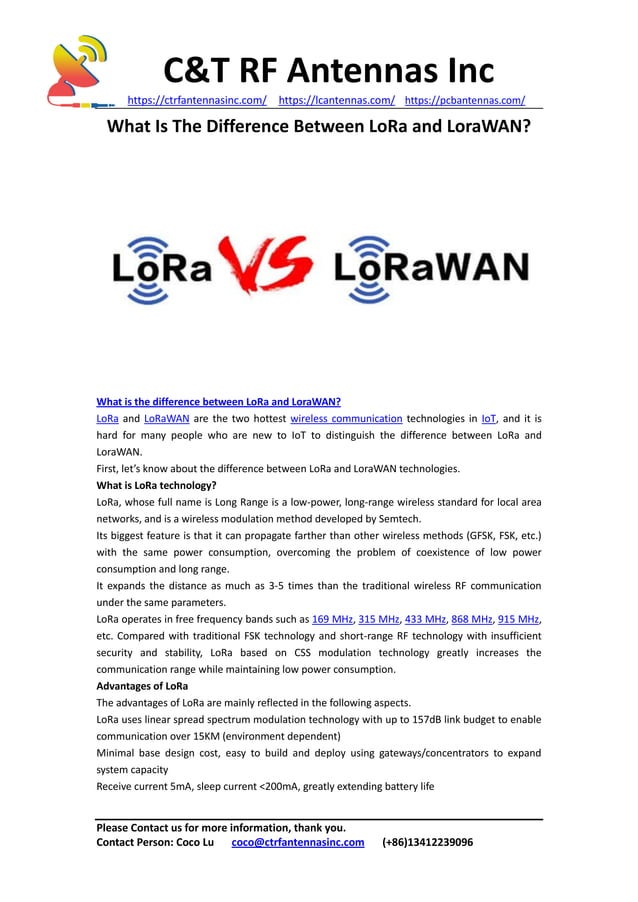 What is the difference between lora and lorawan | PDF