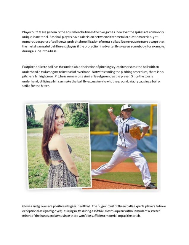 What is the difference between softball and baseball