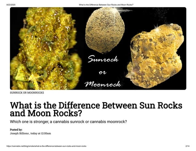 Marijuana Sunrocks or Moonrocks - What is the Difference? | PPT