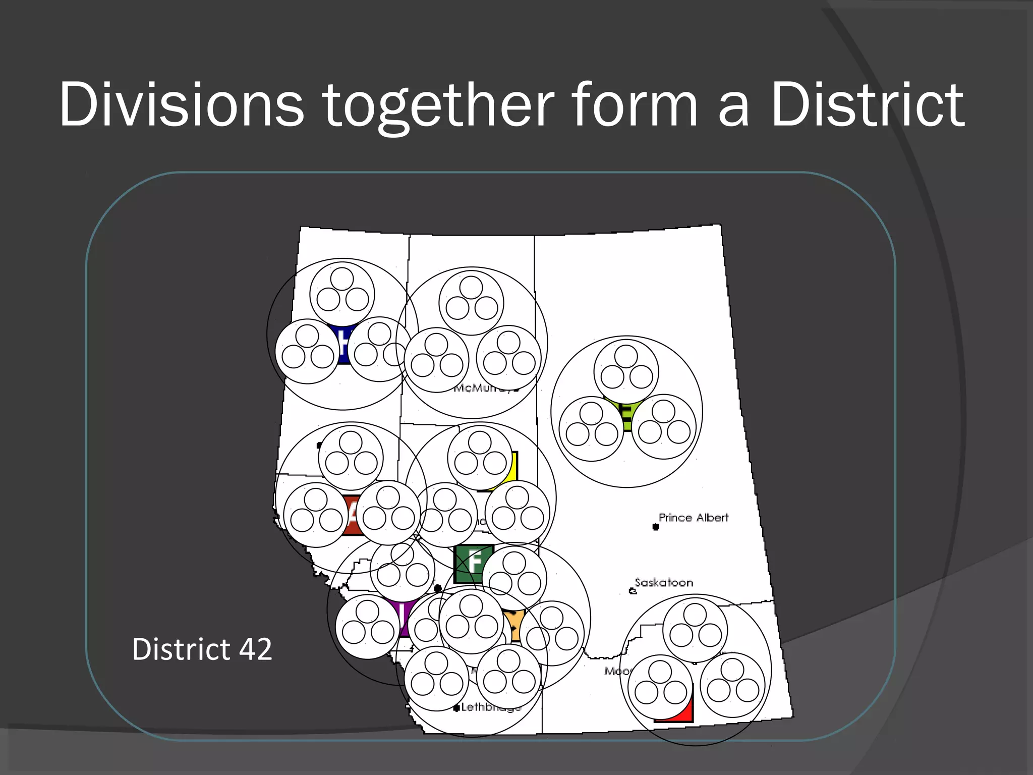 Divisions together form a District
District 42
 