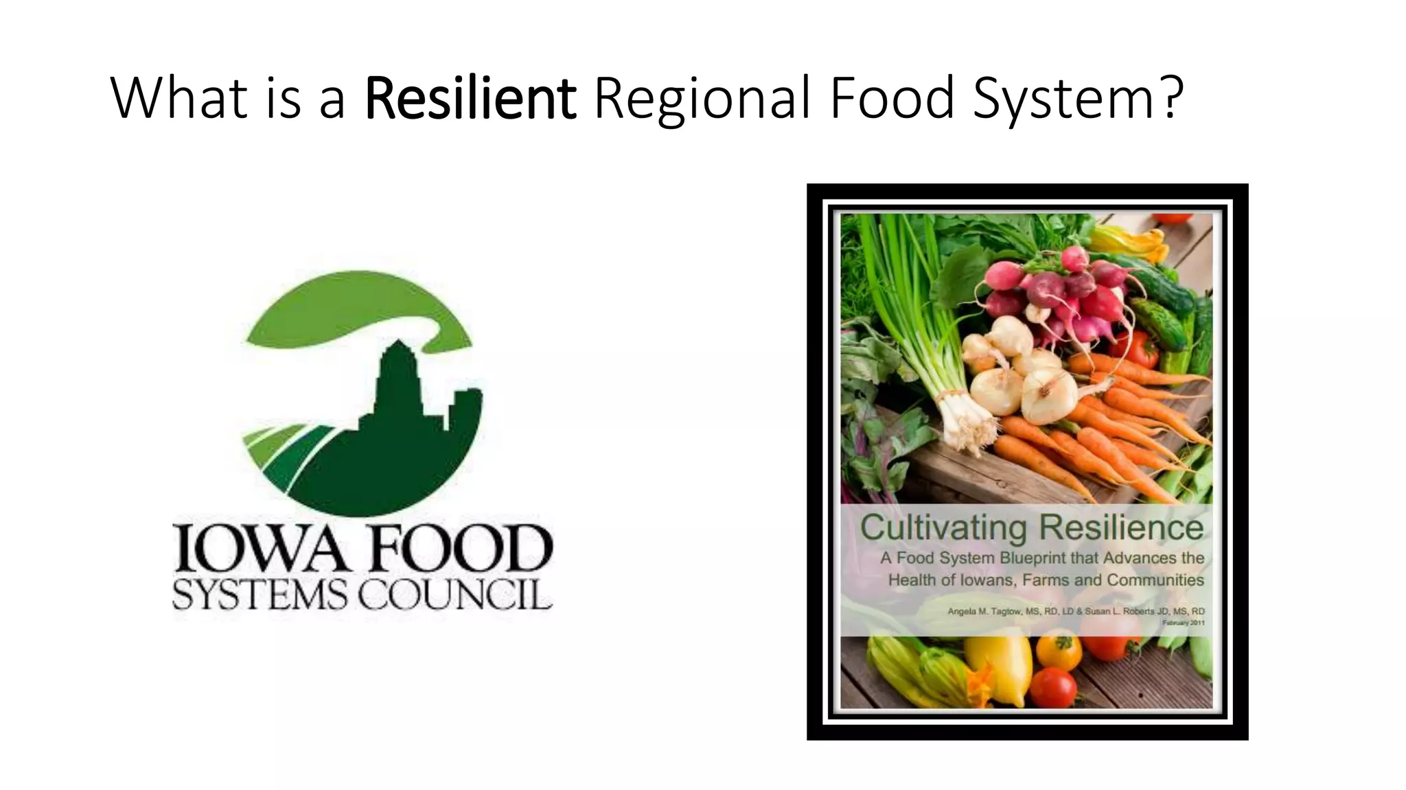 What is a Resilient Regional Food System? 
 