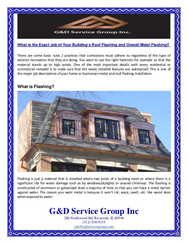 What Is The Exact Job Of Your Building S Roof Flashing And Overall Me