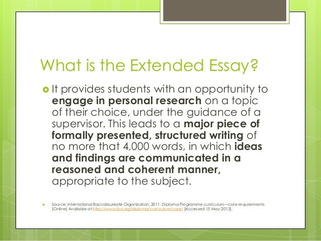 what should i do my extended essay on