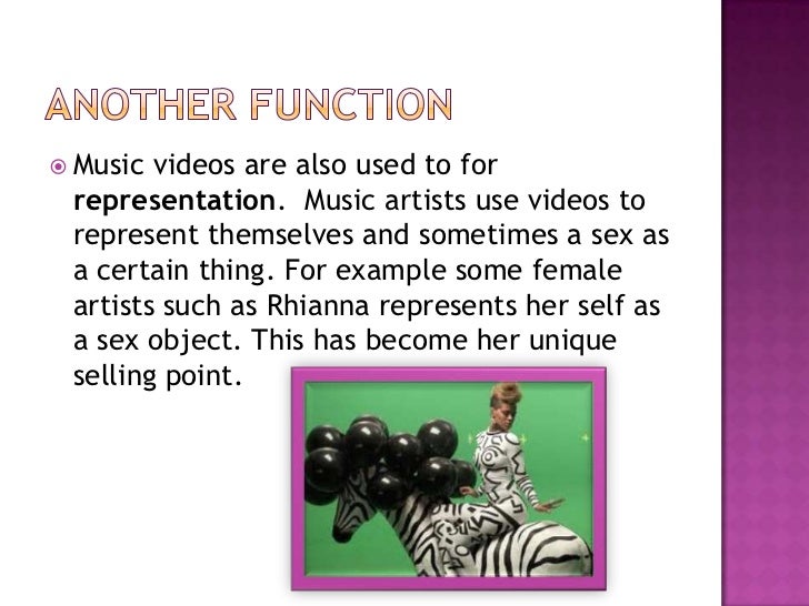 What is the function of a music video