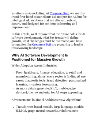 What Is the Future Growth of AI Software Development.pdf