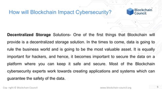 What is the future of blockchain in cybersecurity | PPTX